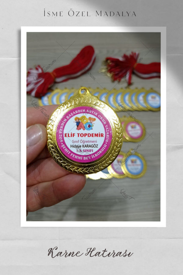 Söz Verdim Başardım Okur Yazarım Madalyası İsme Özel