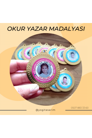 Söz Verdim Başardım Okur Yazarım Madalyası Resimli İsimli 
