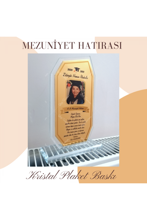 Kristal Plaket Mezuniyet Hatırası