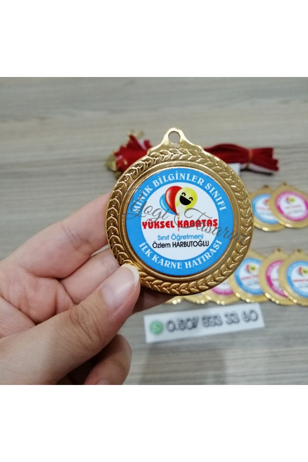 İlk Karne Hatırası İsme Özel Madalya