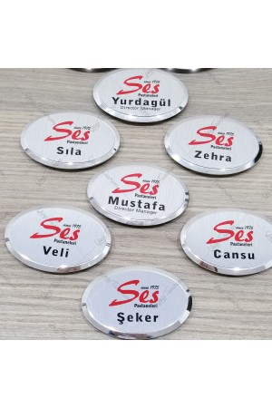 Metal Baskılı Oval Yaka Kartı