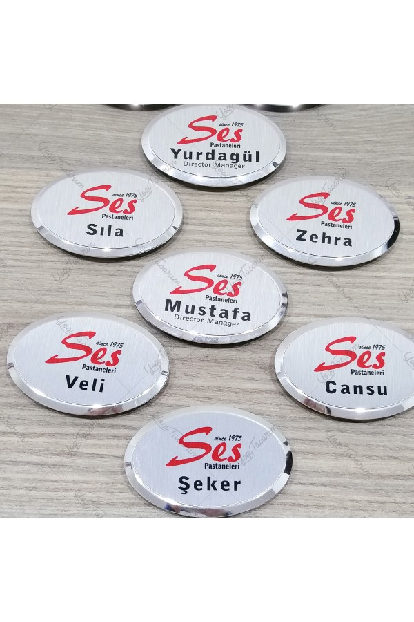 Metal Baskılı Oval Yaka Kartı