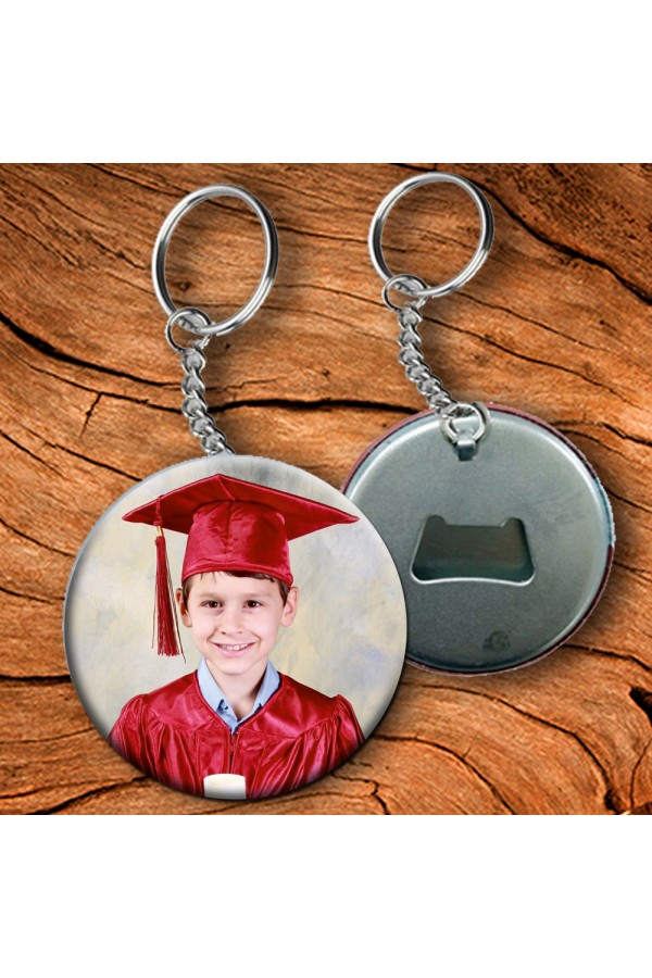 Mezuniyet Hatırası Buton Açacak Anahtarlık