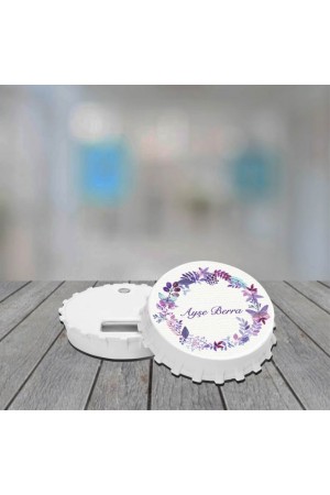 Mor Çiçek Temalı Kapak Açacak Magnet 