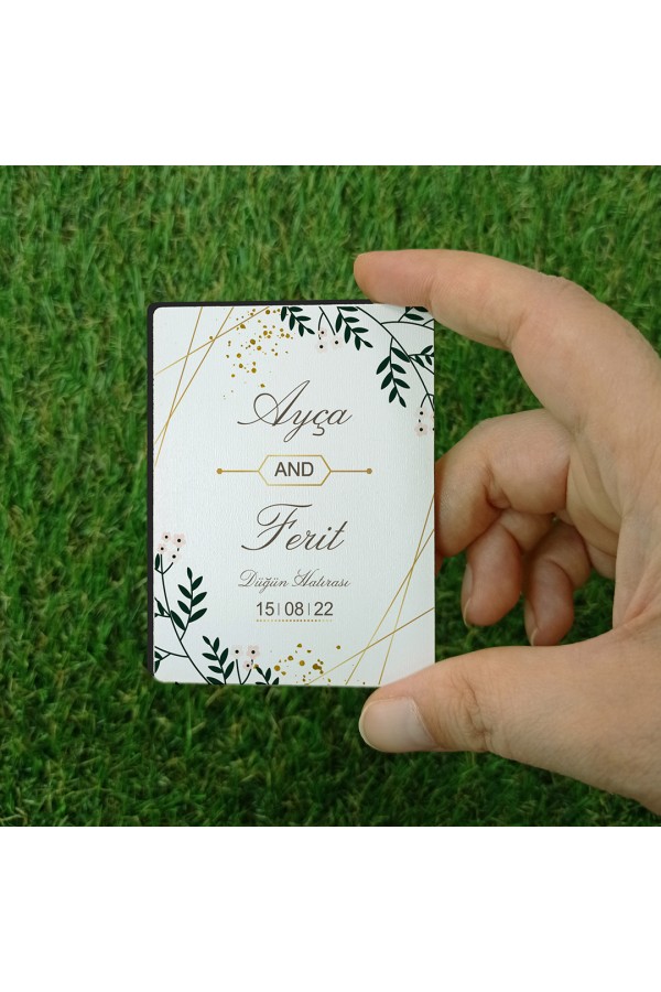 Düğün Hatırası Ahşap Magnet