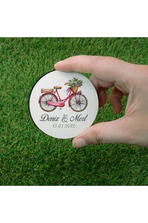 Renkli Bisiklet Model Ahşap Magnet