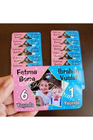 İkiz Konsept Yıldız Temalı Foto Magnet Dolap Magnet